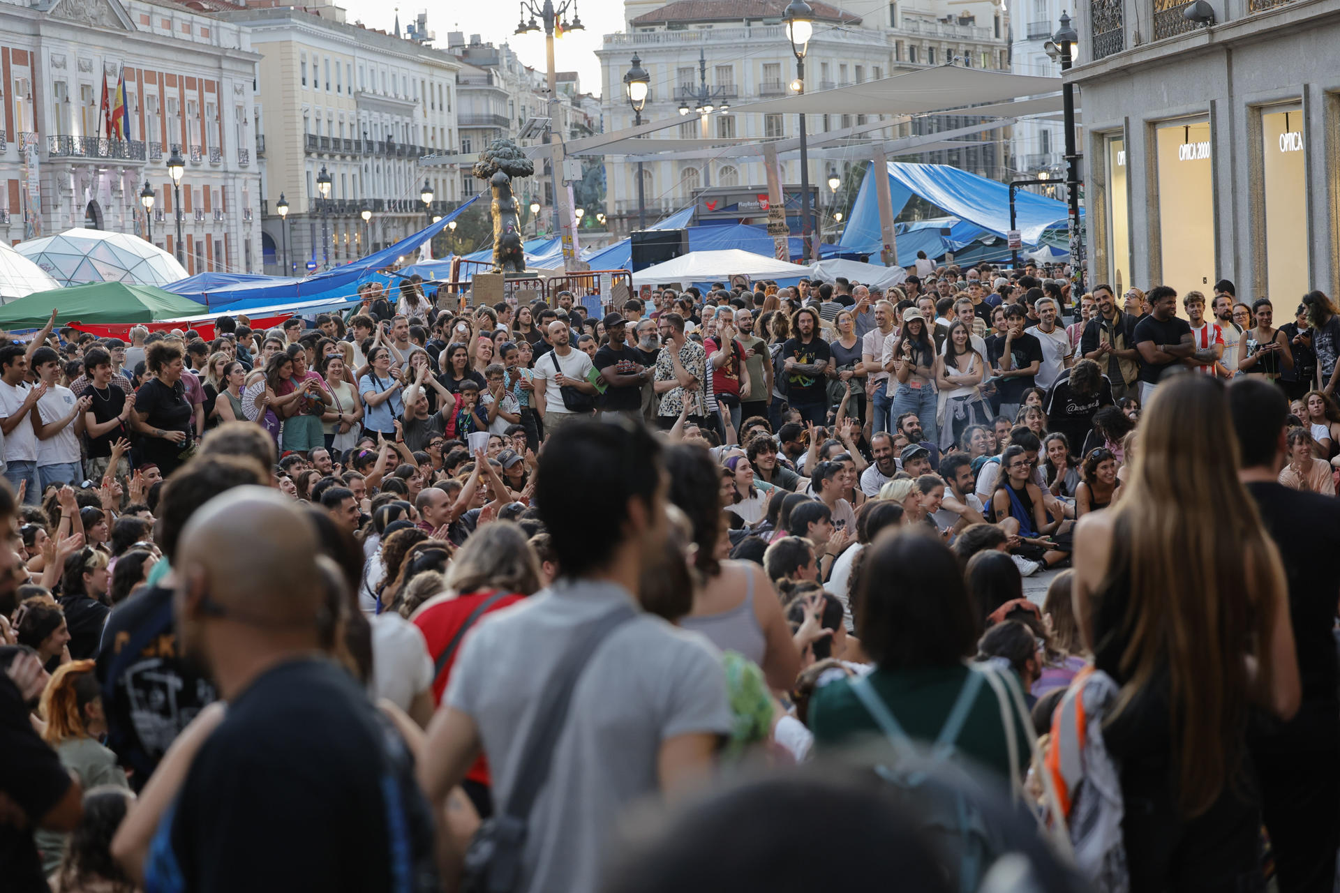 Los acampados de la Puerta del Sol