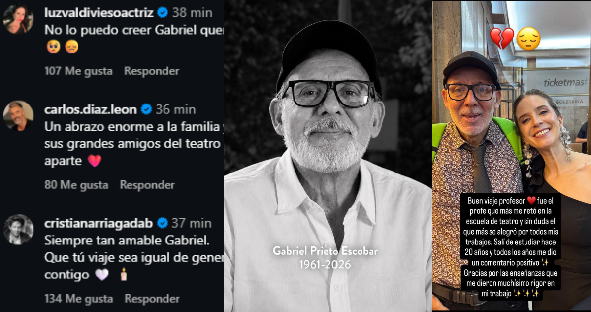 “Buen viaje, profesor”: actores reaccionan a muerte de Gabriel Prieto y le dedican mensajes de cariño