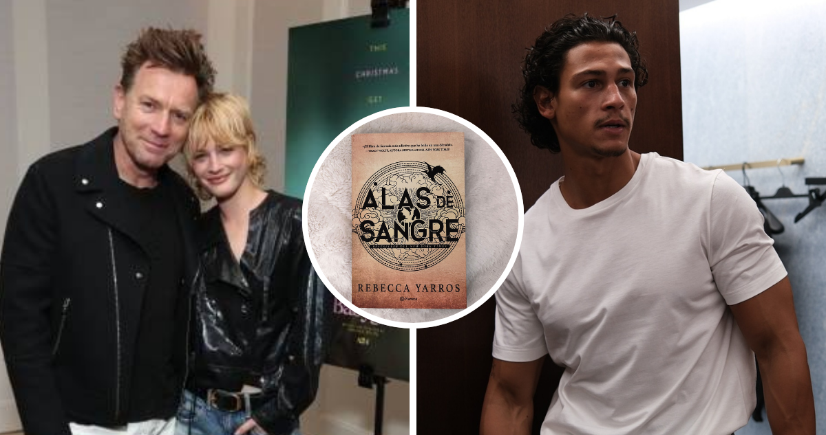 Esther McGregor y Ewan McGregor y Emilio Sakraya como Violet y Xaden de ‘Alas de Sangre’