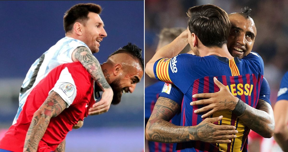 Lionel Messi Arturo Vidal