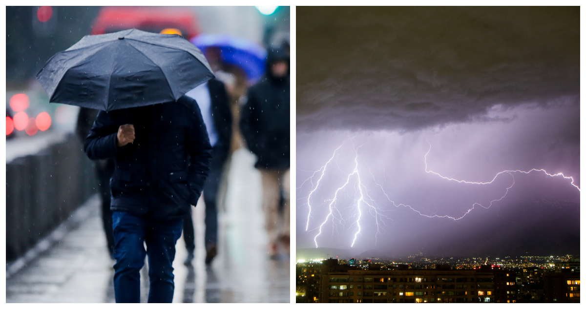Avanza sistema frontal que dejará lluvia en Santiago: pronostican hasta 50 mm con tormentas eléctricas