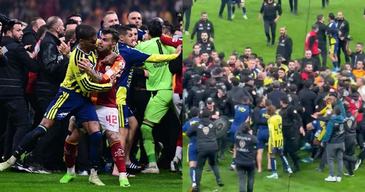 Batalla campal entre jugadores empañó clásico de Turquía: Fenerbahce exige sanciones para Galatasaray