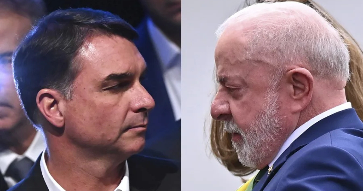 Flávio Bolsonaro y Lula da Silva