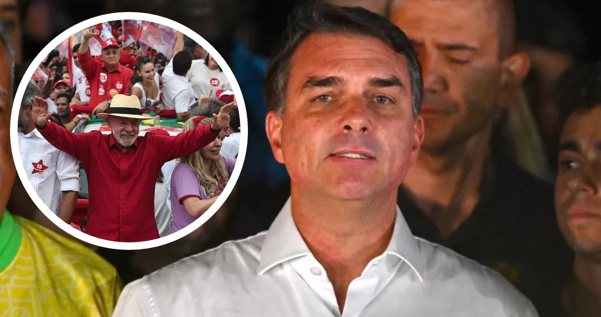 Lula da Silva y Flávio Bolsonaro.