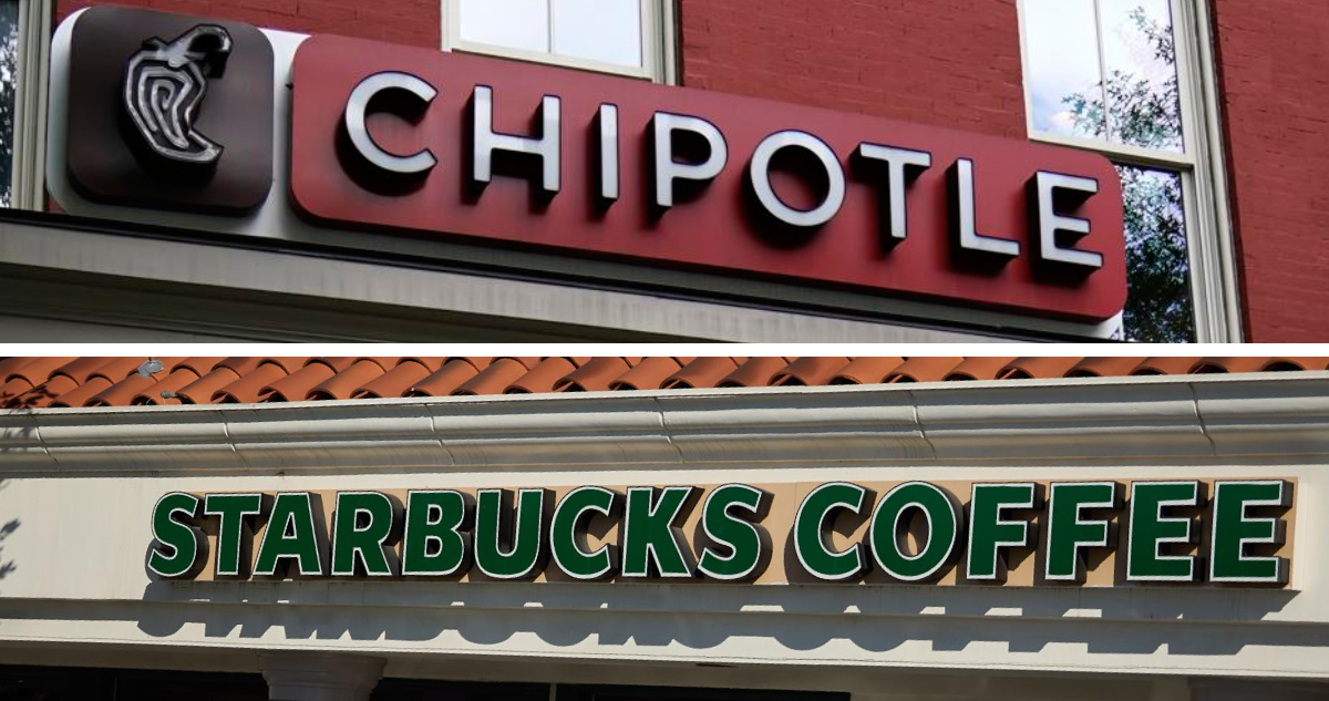 Sería la mayor fusión del sector: Starbucks analizaría comprar la cadena de comida mexicana Chipotle