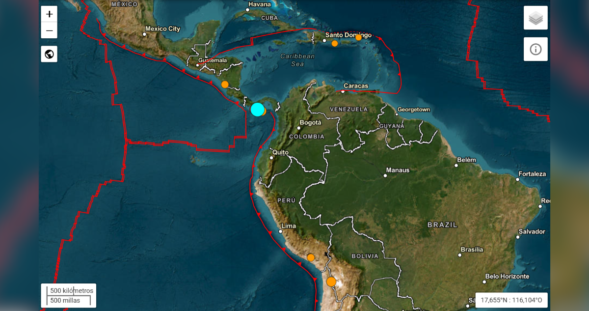 Amenaza de tsunami en varios países del Pacífico tras terremoto de magnitud 7,7 en Panamá