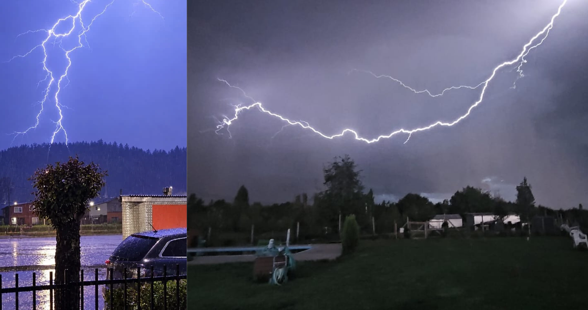 Reportan intensa tormenta eléctrica con caída de granizos en distintos zonas de la región del Bío Bío