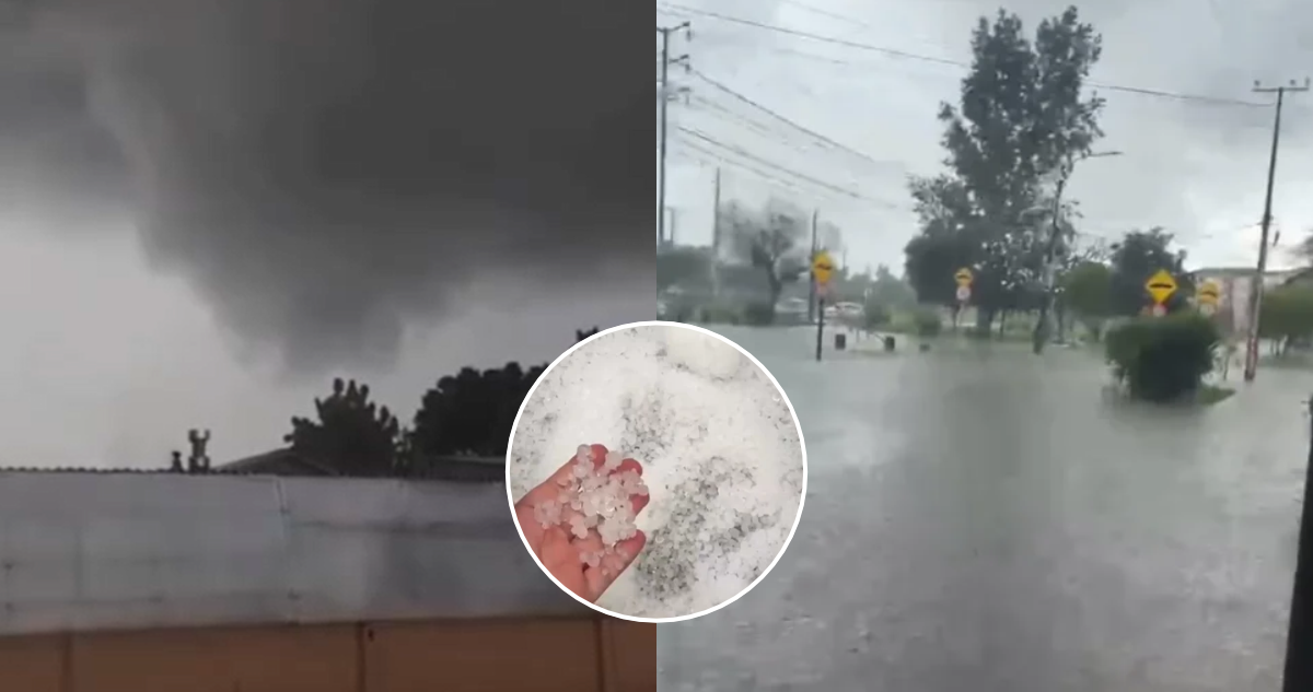 Tormenta deja estragos en Ñuble: miles sin luz por presuntos rayos y nube embudo captada desde Chillán