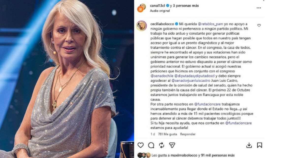 Cecilia Bolocco frena a usuaria que cuestinó su apoyo a Kast y acusa que Boric no priorizó el cáncer
