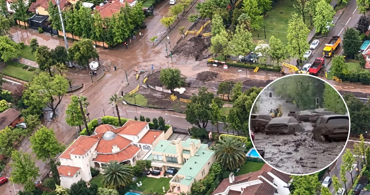 Decretan zona de catástrofe para Las Condes por devastador aluvión en San Carlos de Apoquindo