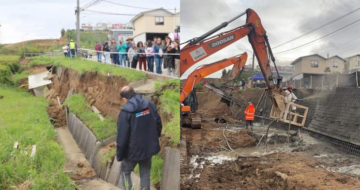 Evacúan a más de 150 familias por enorme socavón y declaran Alerta Roja para la comuna de Arauco