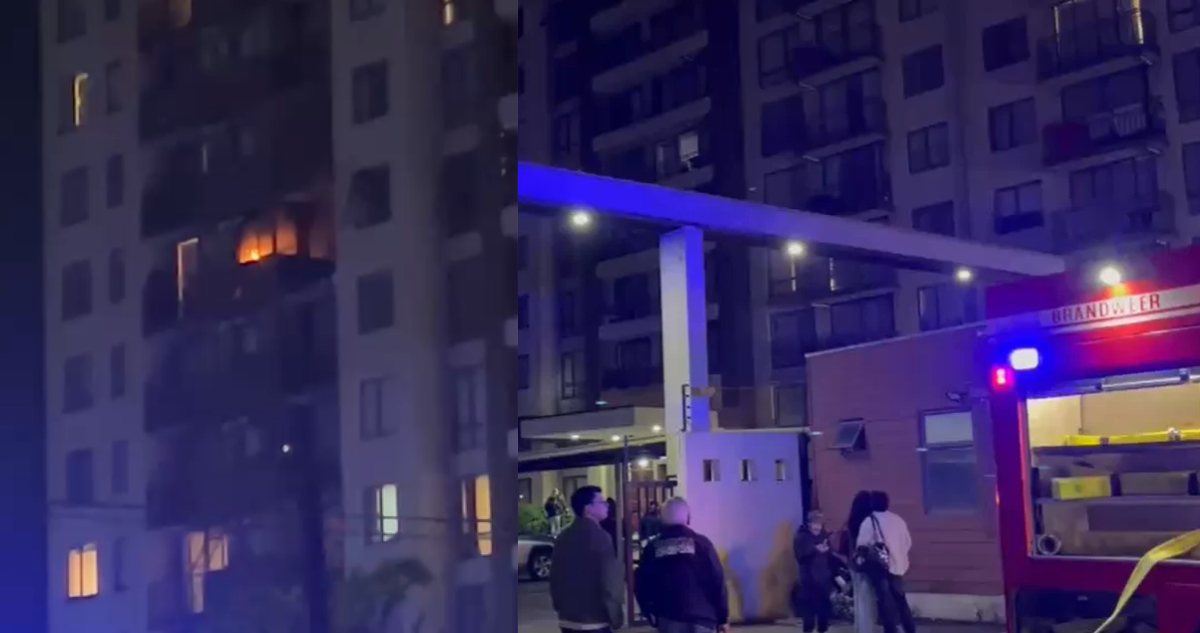 VIDEO | Reportan evacuación por incendio en departamento de edificio en Concepción