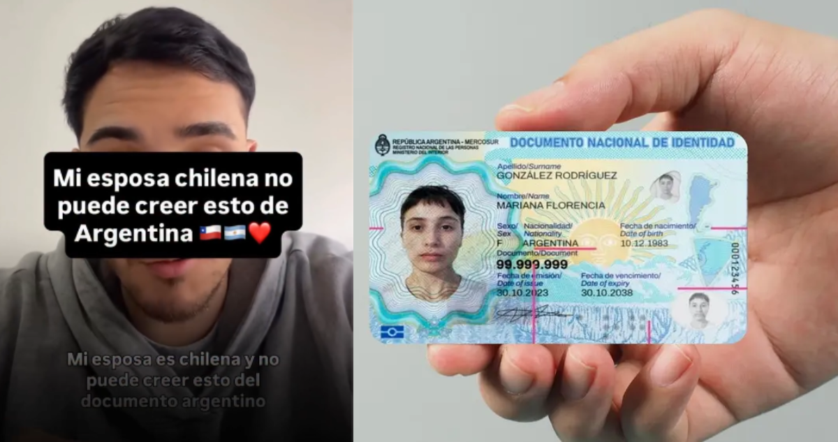 Chilena no puede creer que el DNI argentino tenga las tres estrellas de campeones del mundo.