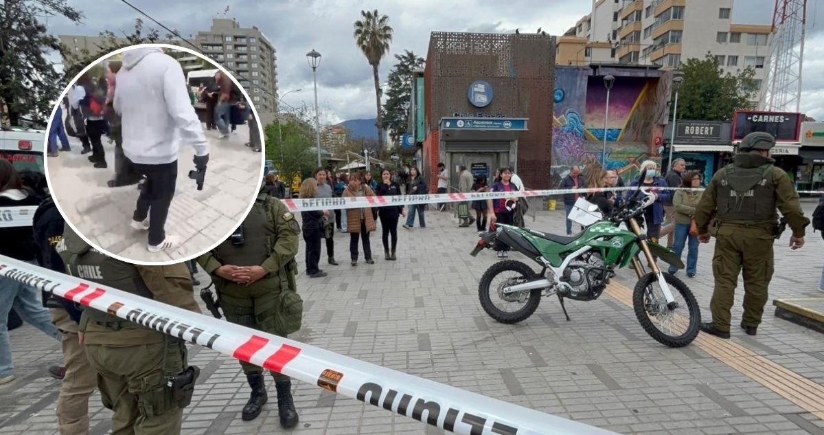 Cierran Metro Chile-España en Ñuñoa por persecución de delincuente que asaltó a cliente de banco