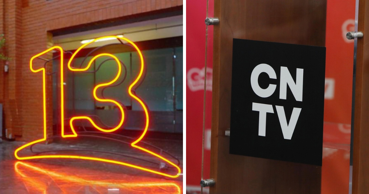 Logos de Canal 13 y CNTV respectivamente.