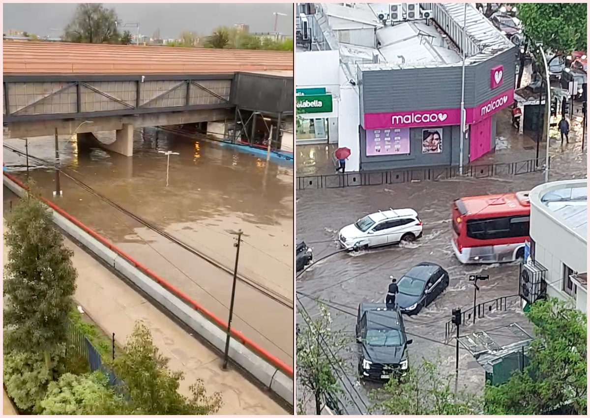 Tormenta que azotó Santiago provoca caos en la ciudad: hay congestión en diversos puntos de la RM
