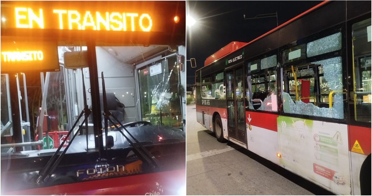 Un bus quemado, otro atacado y un intento de saqueo a supermercado deja noche del 18 de octubre en RM