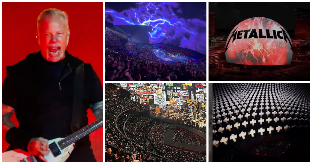 Con bandera chilena incluida: las impresionantes imágenes del show de Metallica en Sphere de La Vegas