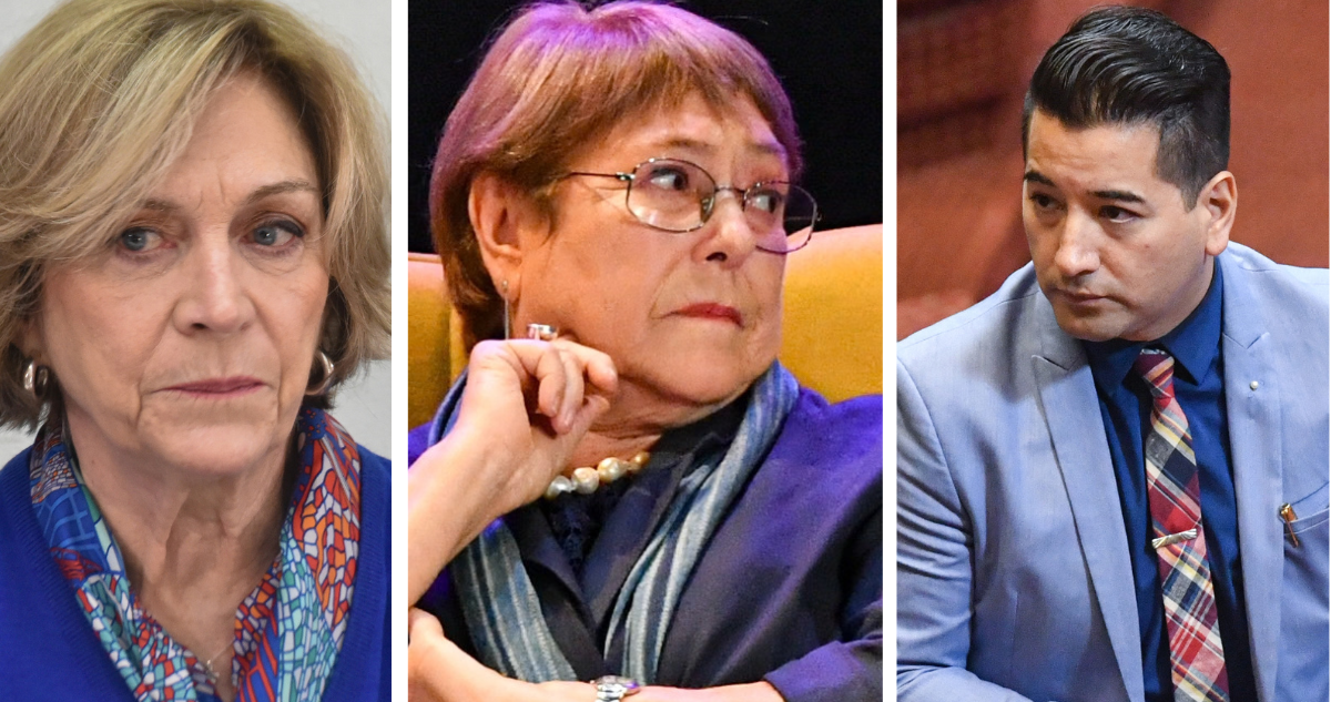 Evelyn Matthei, Michelle Bachelet, Javier Olivares.
