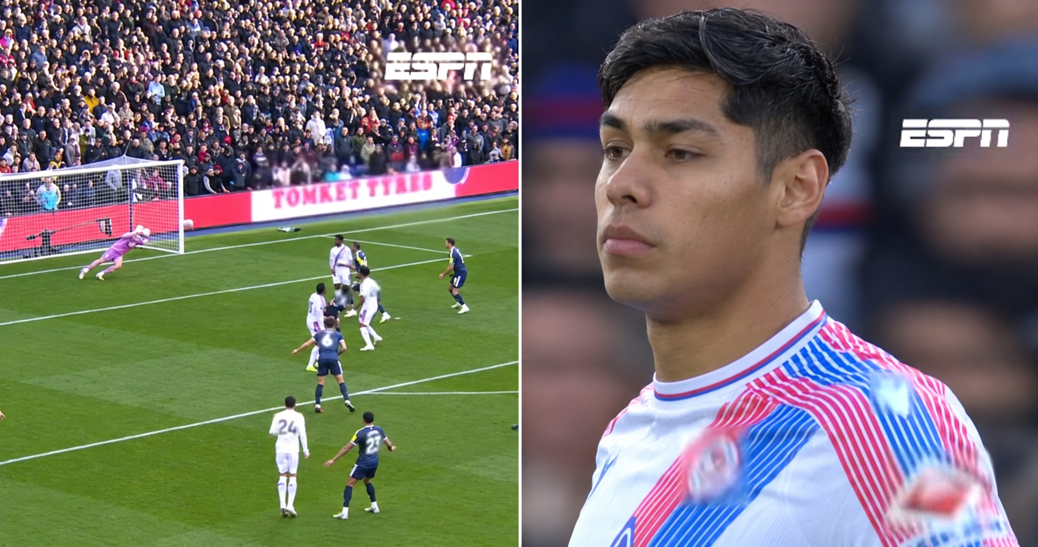 Darío Osorio tuvo un buen cometido en nueva derrota del Crystal Palace en Premier League