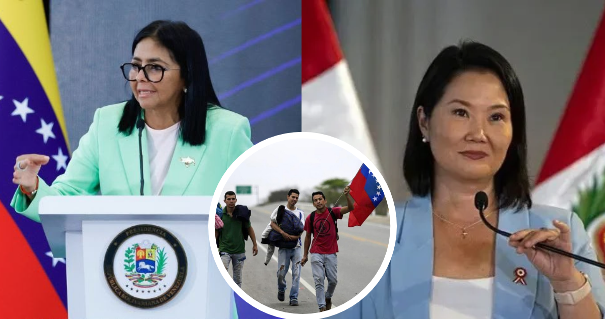 Delcy Rodríguez y Keiko Fujimori