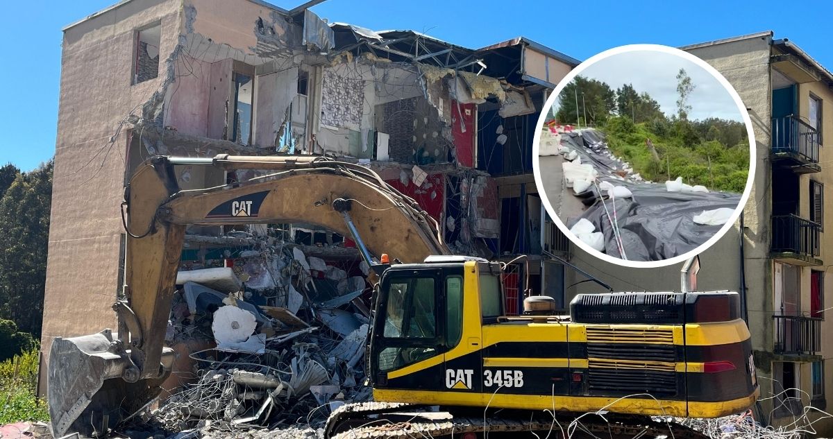 Demolición de dos loteos de Mirador del Pacífico en Talcahuano
