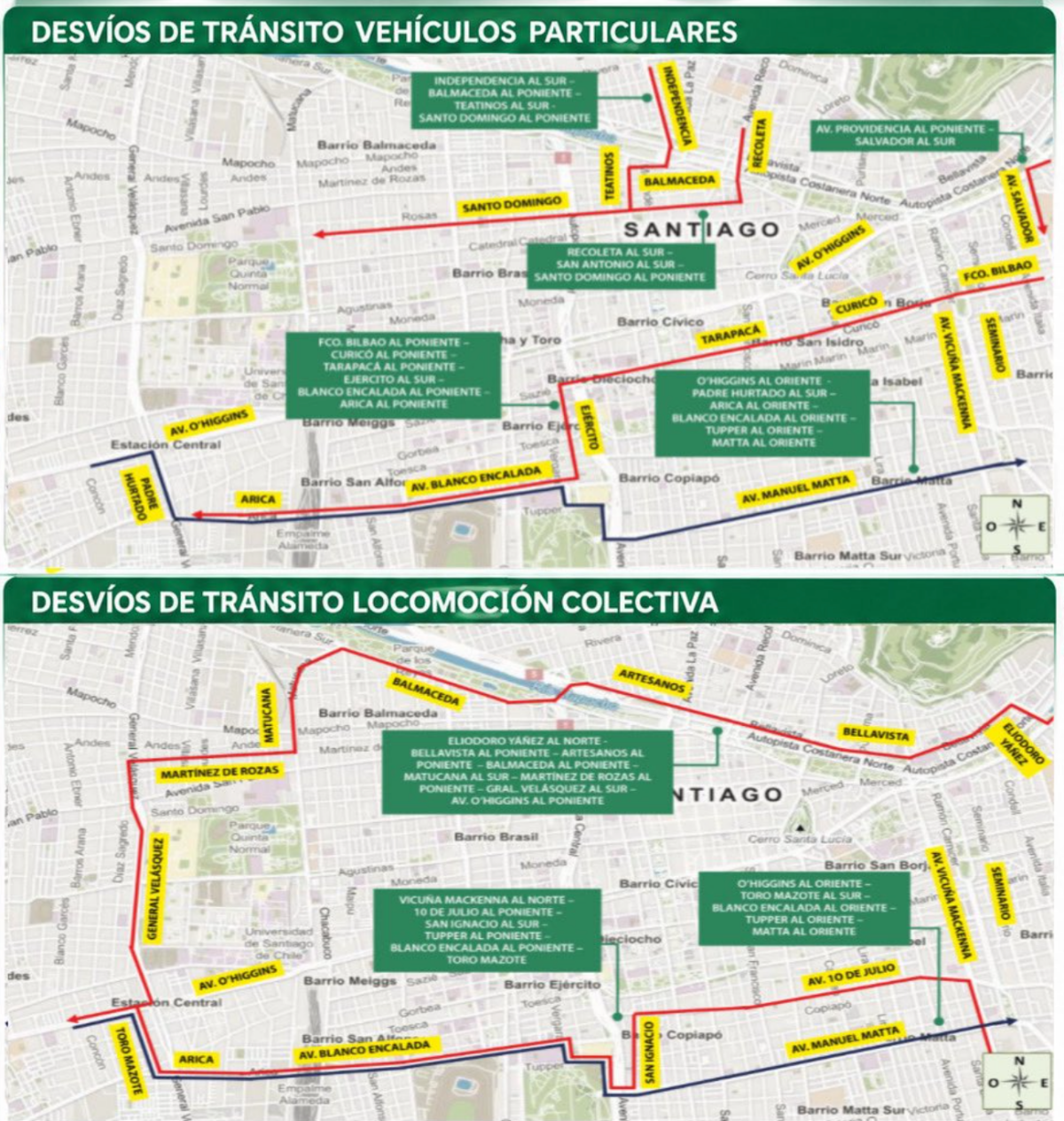 Centro de Santiago tendrá desvíos ante marcha de diversas organizaciones sociales