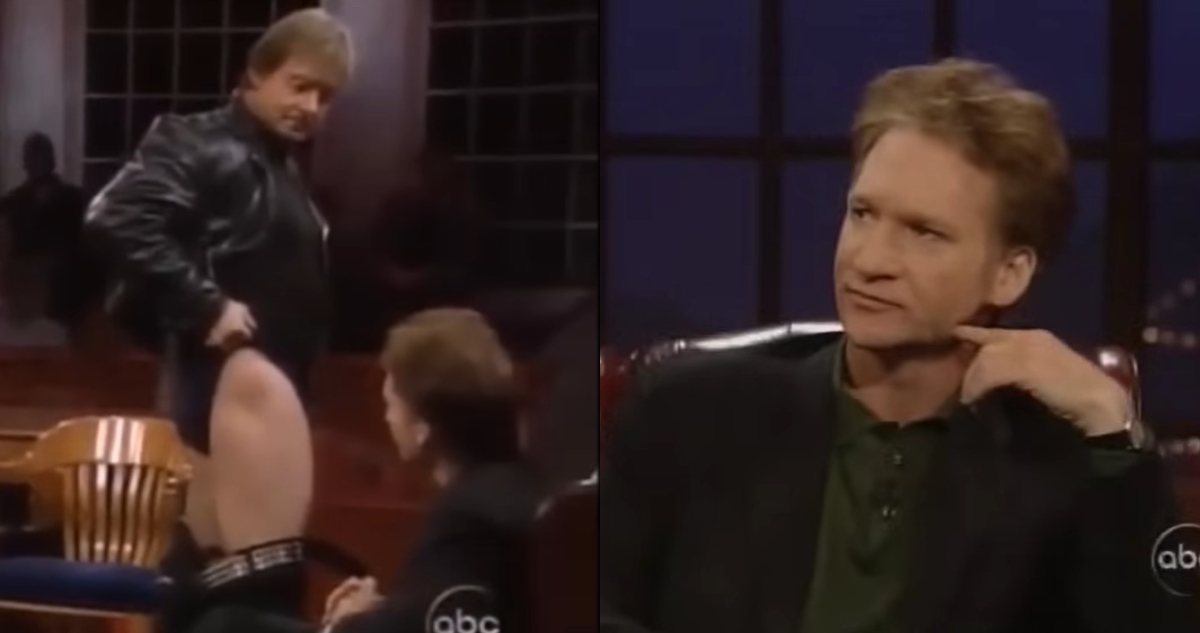 Discusión entre Maher y Roddy Piper por lucha libre