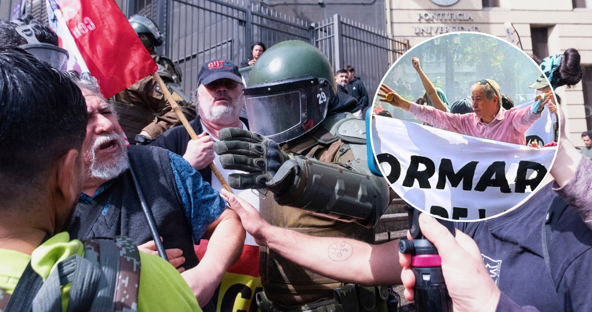 Colegio de Profesores califica de “brutal la represión” en marcha convocada por la Confech