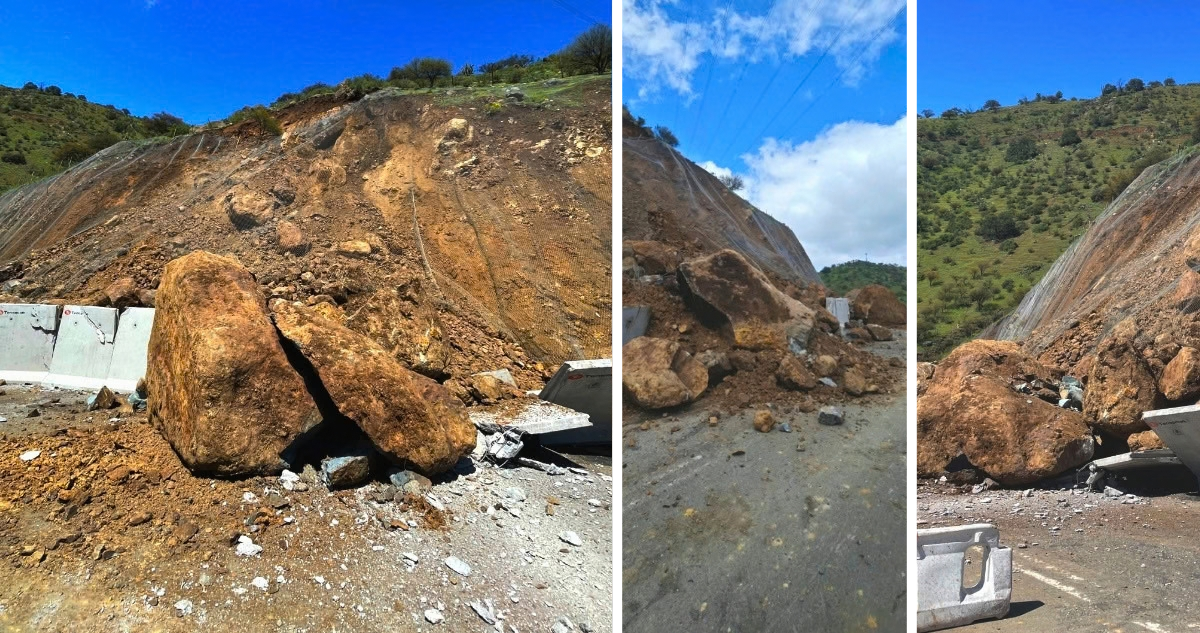 Cierran Cuesta Chada por activación de quebradas y caída de rocas a la ruta que une RM y O’Higgins