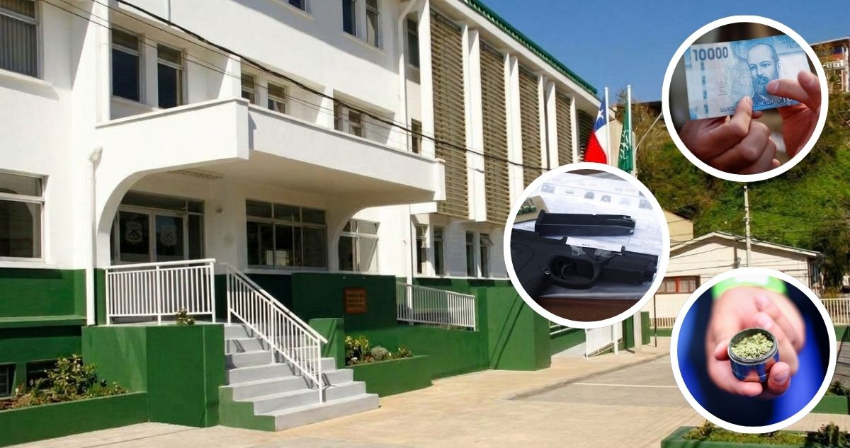 Fiscalía Militar investiga hallazgo de drogas, armas y dinero falso ocultos en comisaría de Talcahuano