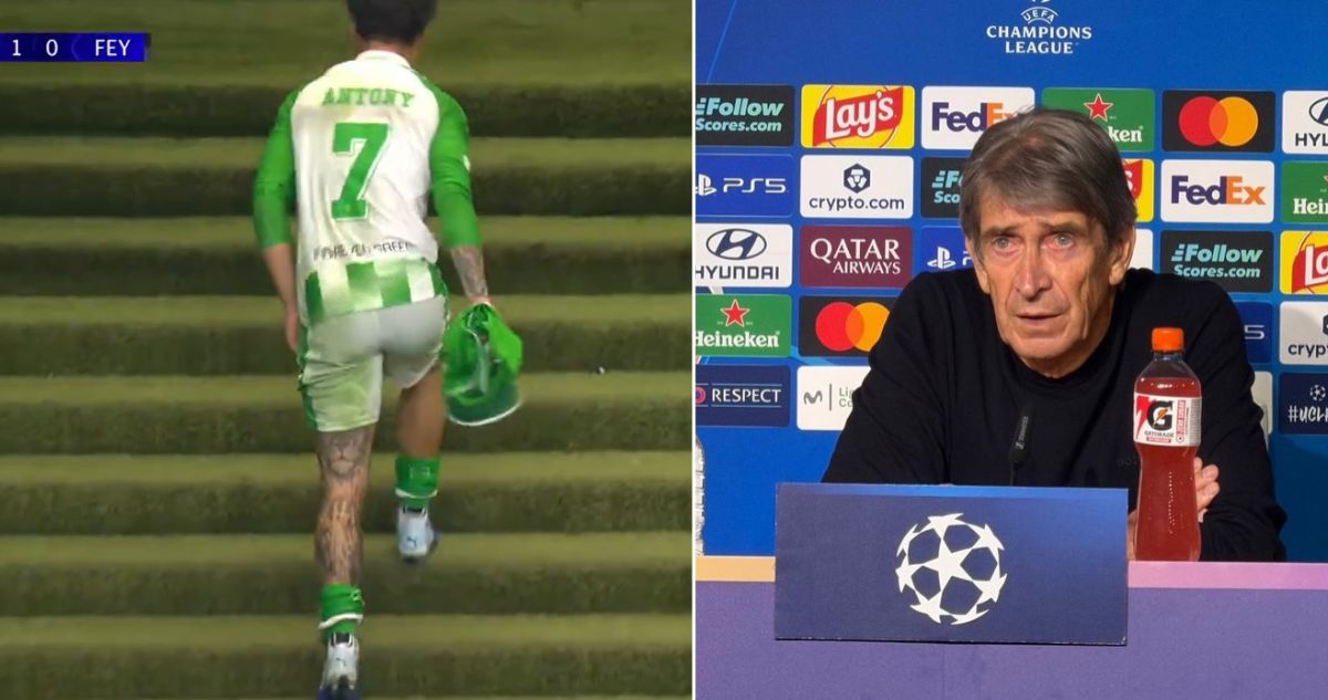 Antony salió abandonado tras ser reemplazado por Pellegrini y el DT chileno explicó el cambio del Betis