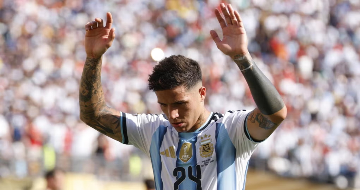 Enzo Fernández foto de contexto en final del Mundial