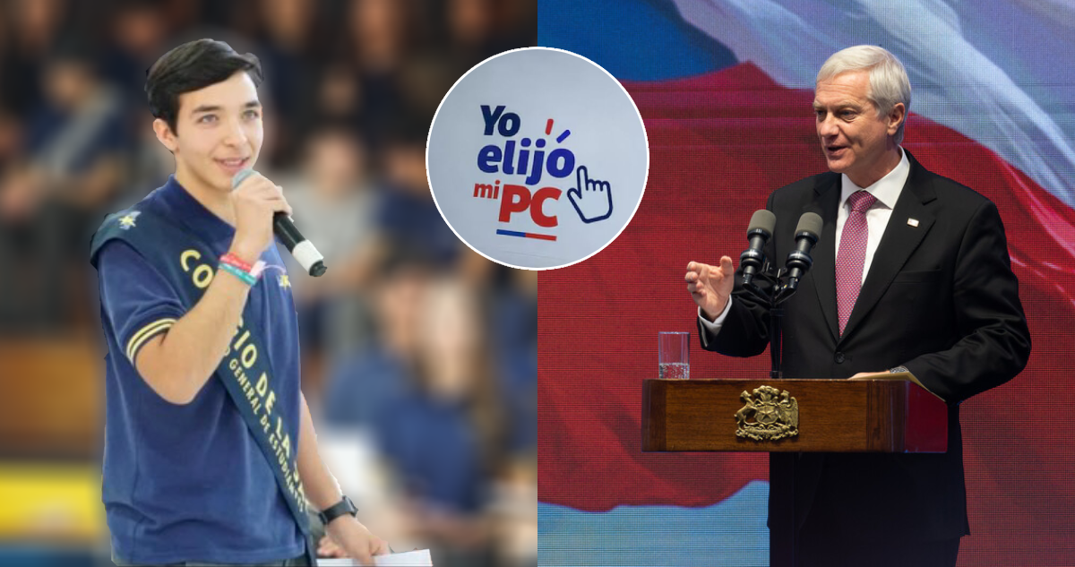 Martín Herrera, dirigente secundario UDI y José Antonio Kast, en una edición fotográfica.