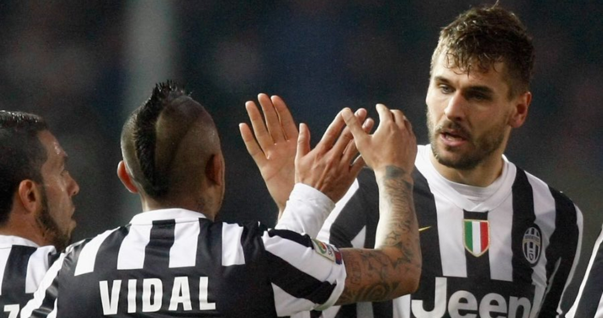 Fernando Llorente y Arturo Vidal en la Juventus