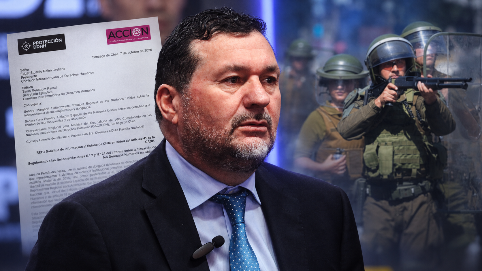 Denuncian a fiscal Barros ante la CIDH por vincular el estallido social con auge del crimen organizado