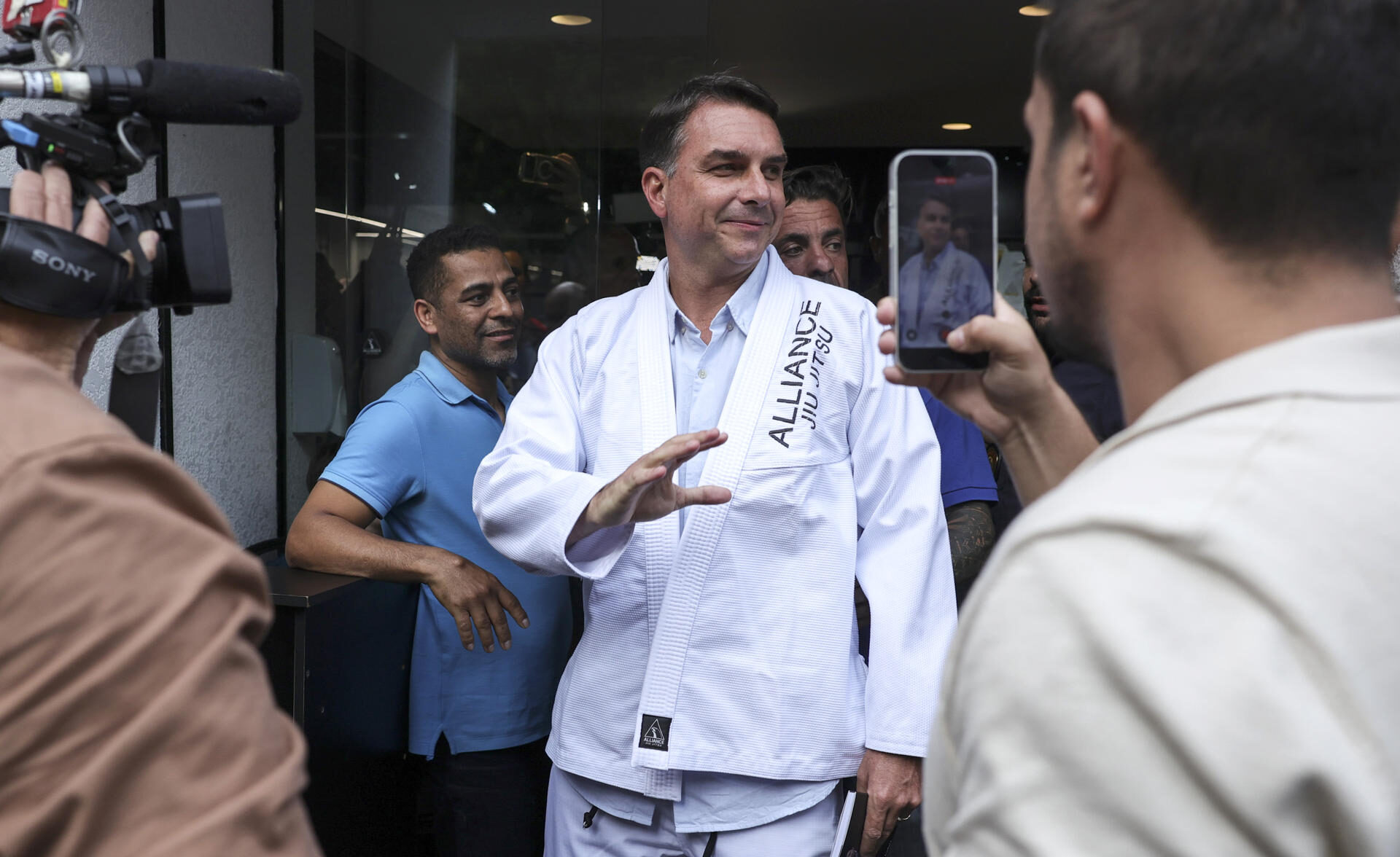El candidato a la presidencia de Brasil por el Partido Liberal, Flávio Bolsonaro