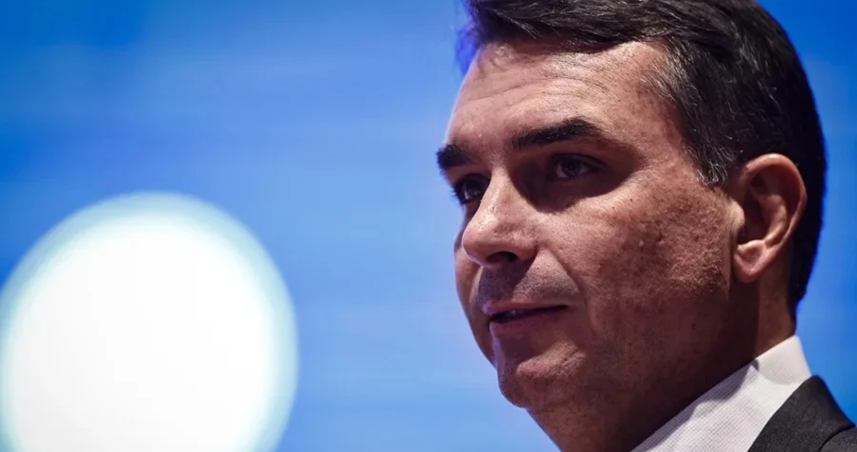 El senador y candidato a la Presidencia de Brasil por el Partido Liberal (PL), Flávio Bolsonaro