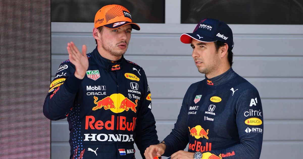 Max Verstappen y Checo Pérez en el equipo Red Bull de Fórmula 1.