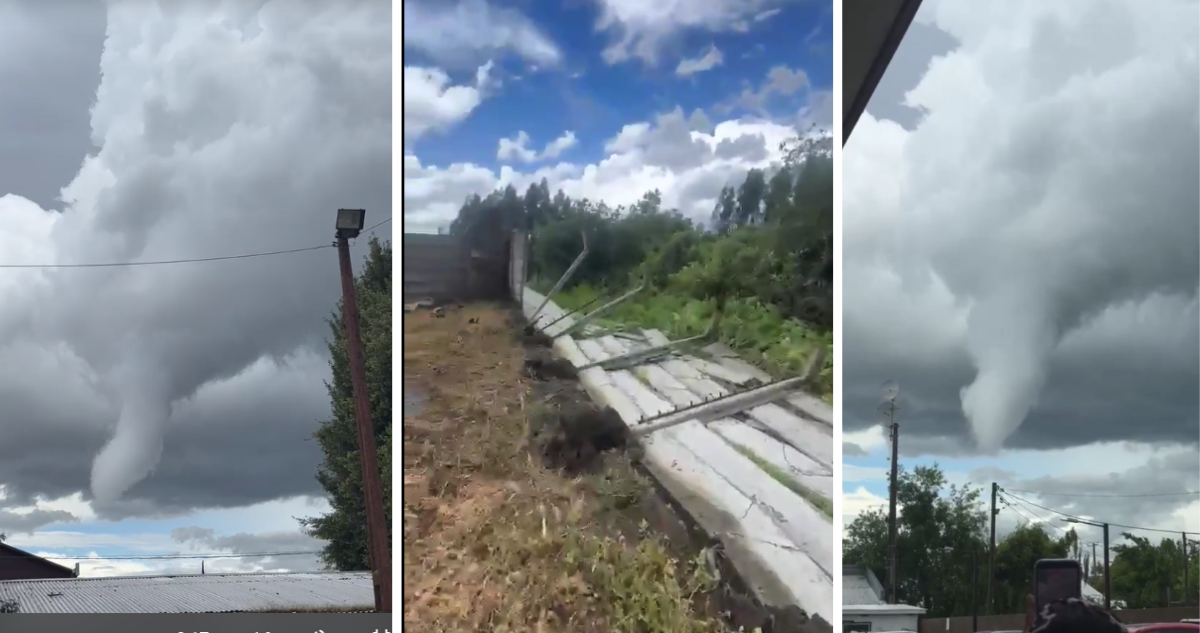 Reportan tornado en región del Maule: fenómeno provocó daños y caída de árboles