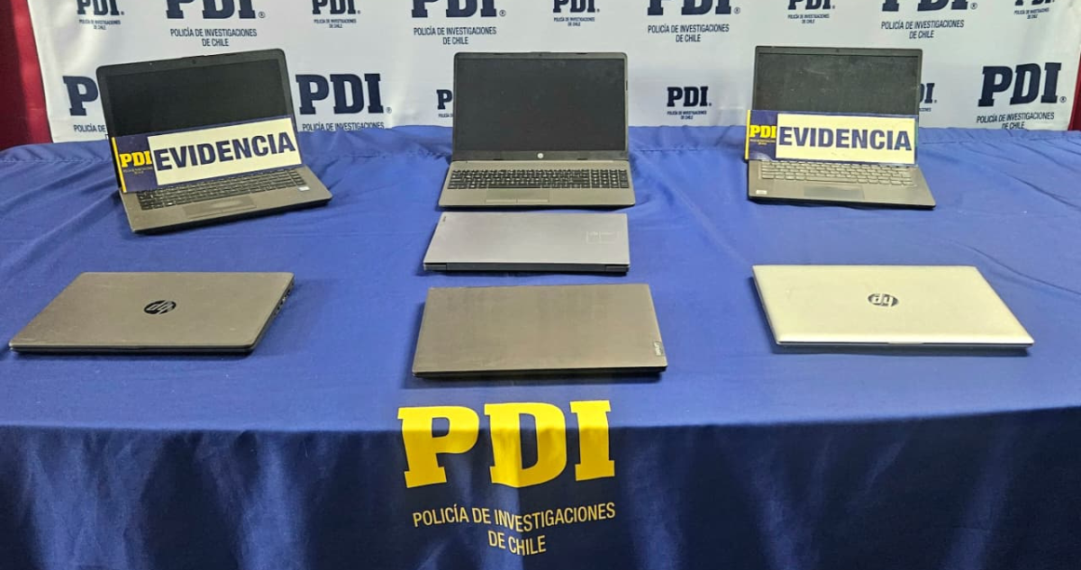 Recuperan siete notebooks robados desde el SLEP Atacama: detenido buscaba venderlos por internet