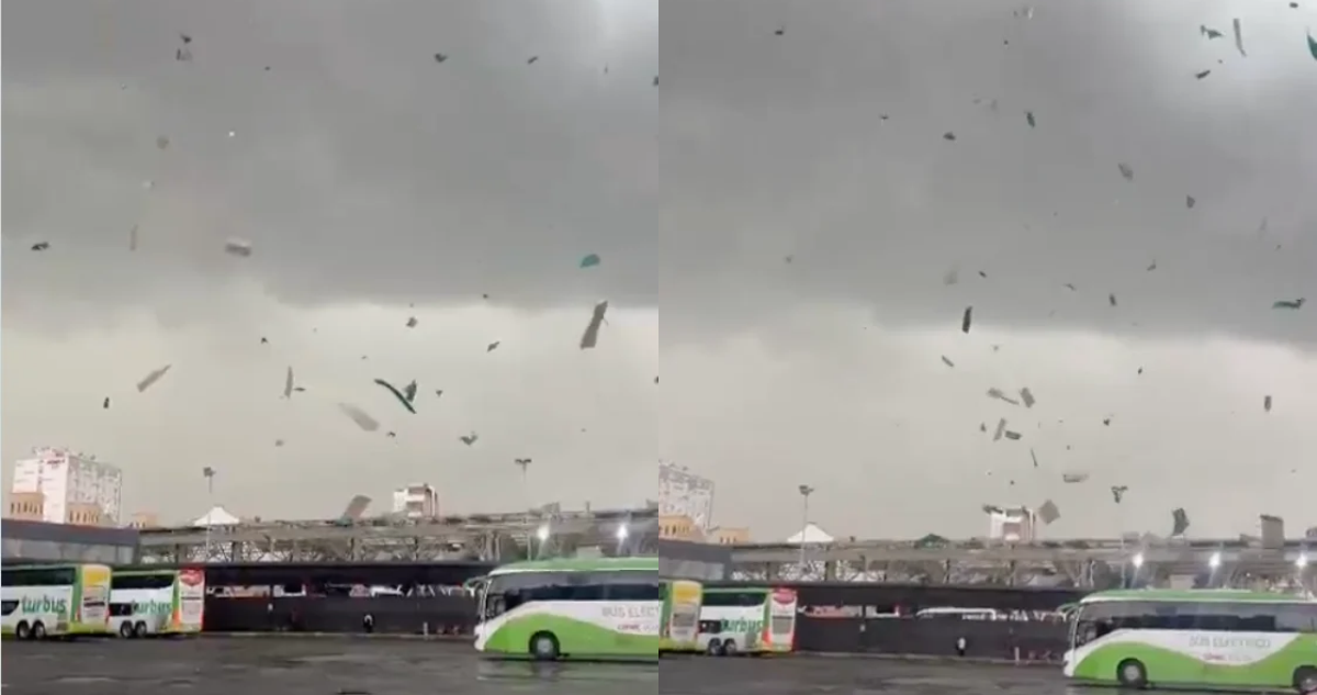 Gustnado en Estación Central