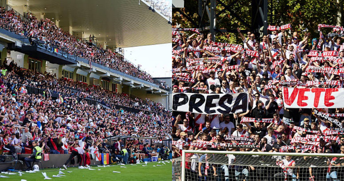 Hinchas del Rayo Vallecano lanzaron aviones de papel a la cancha en protesta: partido se suspendió
