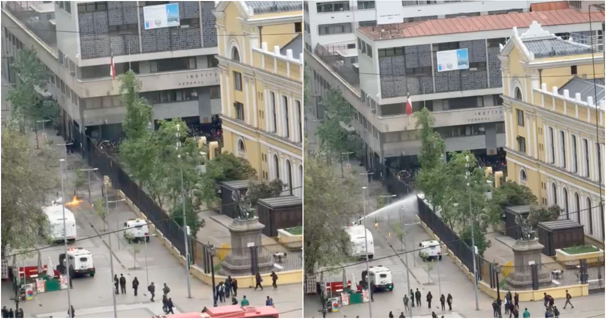 Encapuchados protagonizan nuevos incidentes con bombas molotov en el Instituto Nacional