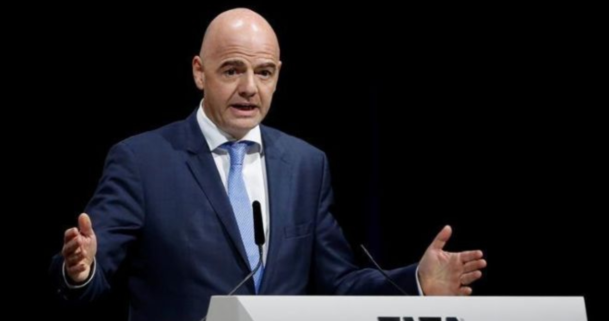 Infantino en congreso fifa