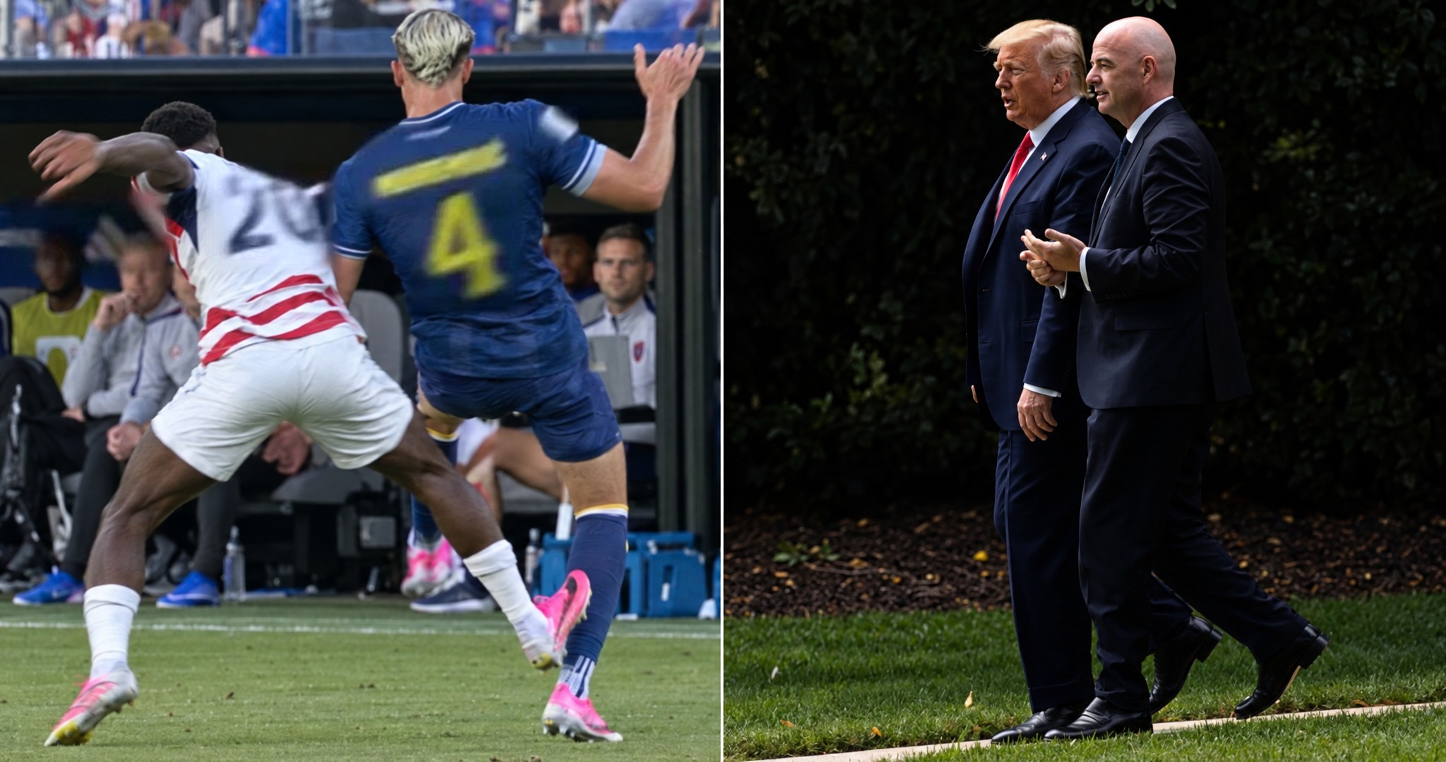 El reportaje que revela que Gianni Infantino prometió a Donald Trump interceder por Balogun en el Mundial tras tarjeta roja