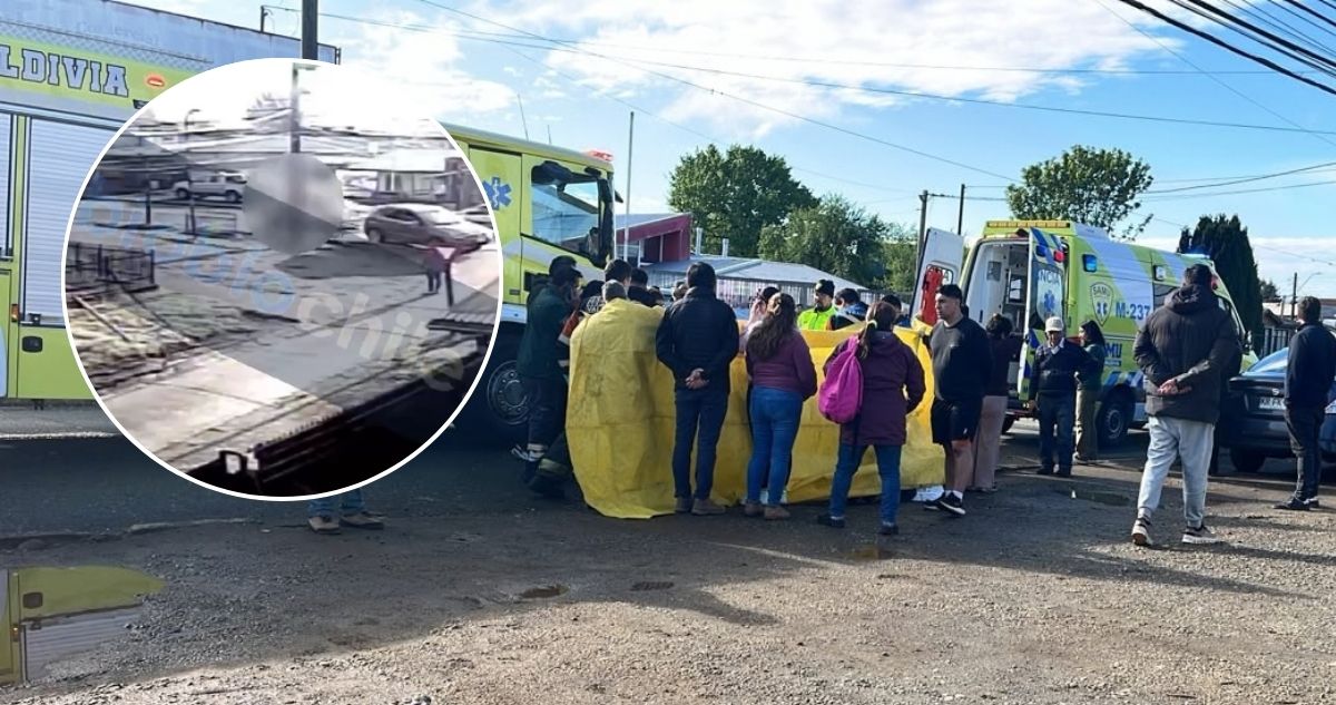 Joven madre murió atropellada en Valdivia