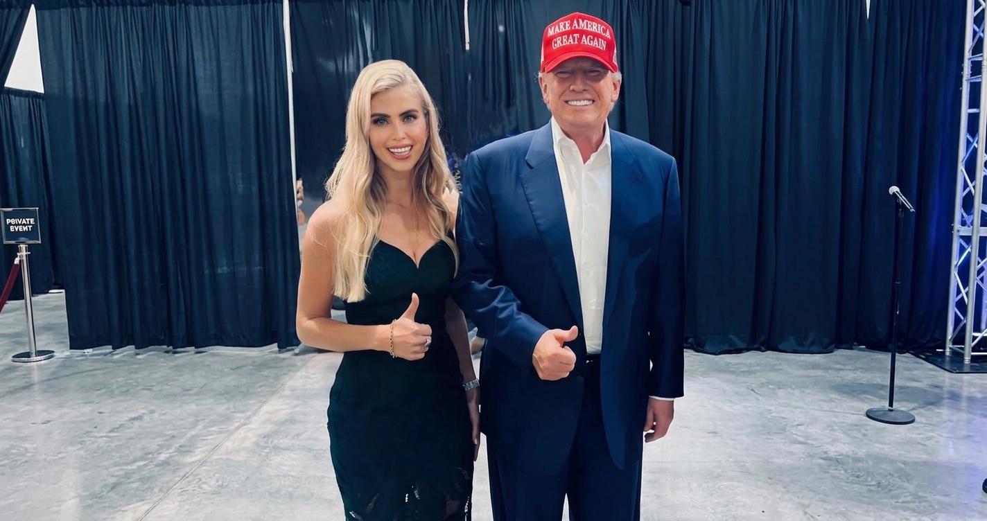Katie Zacharia y Donald Trump