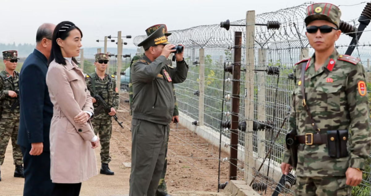 Kim Yo Jong en la frontera entre las Coreas