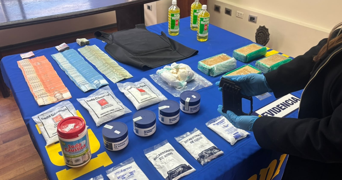Laboratorio clandestino para abultar droga en Concepción